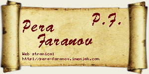 Pera Faranov vizit kartica